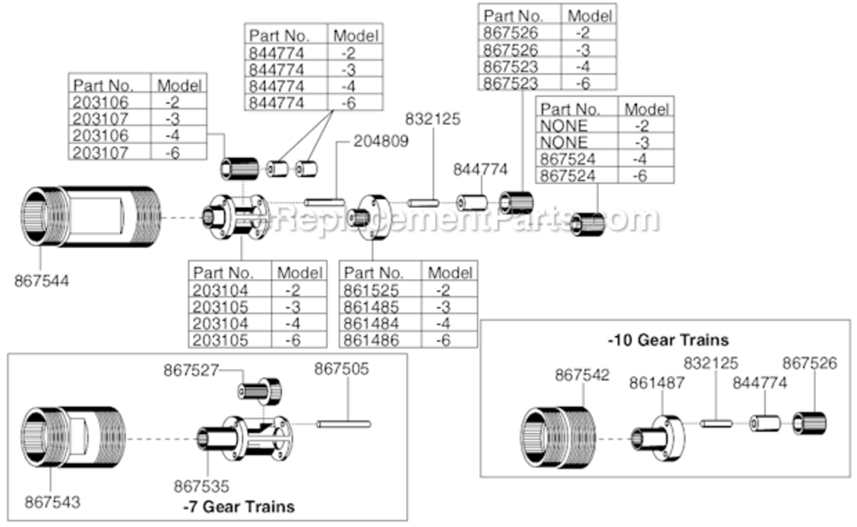 Page B Diagram and Parts List for 45RNB-4T-4  Cleco Ratchet