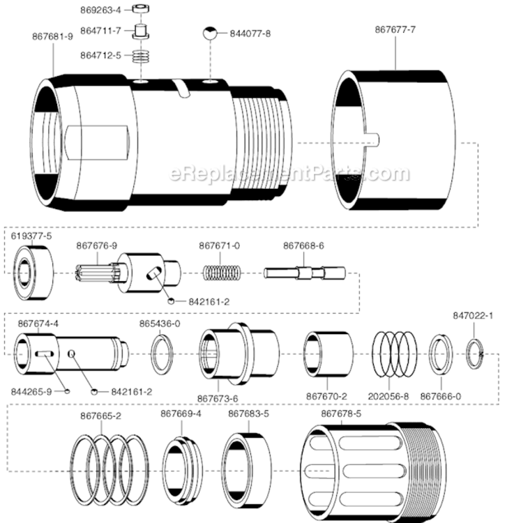 Page C Diagram and Parts List for 45RNB-4T-4  Cleco Ratchet