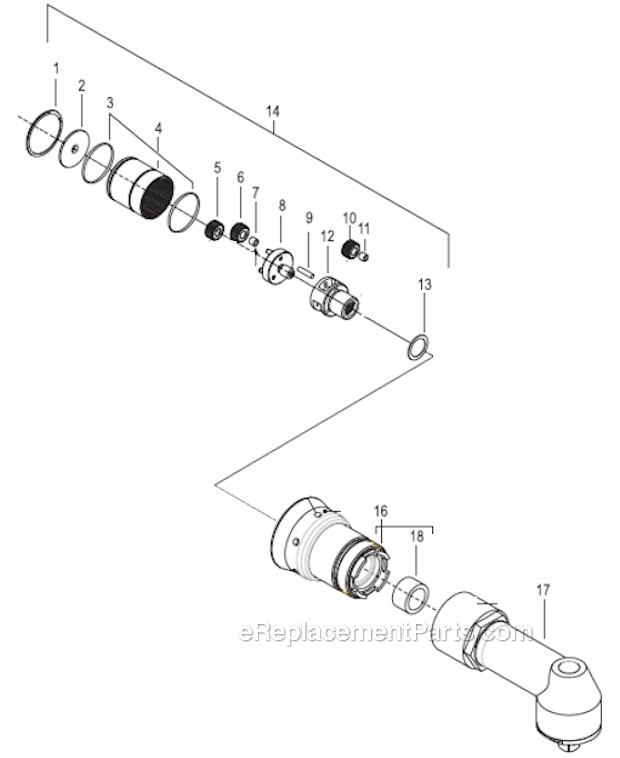 Gear Diagram and Parts List for 47BAB35AM3  Cleco Ratchet