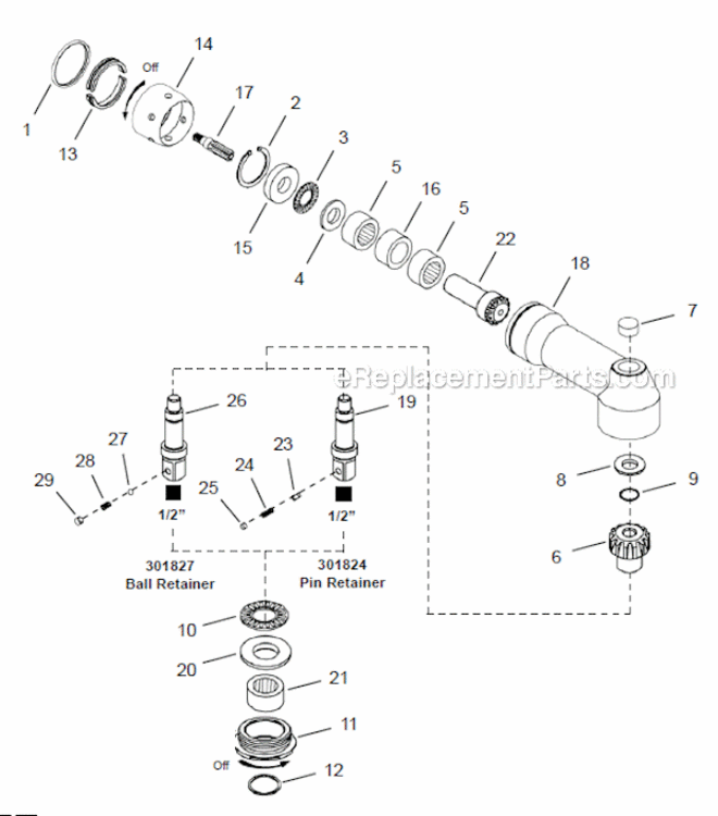 Page E Diagram and Parts List for 48CAE105AH4  Cleco Ratchet
