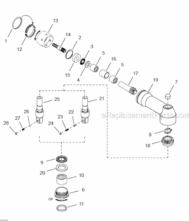 Page E Diagram and Parts List for 48CAE135MH4B  Cleco Ratchet