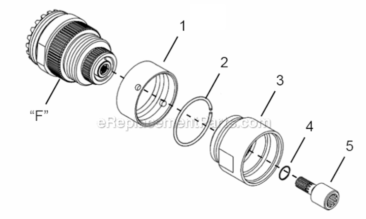 Page D Diagram and Parts List for 48CAE135S461  Cleco Ratchet
