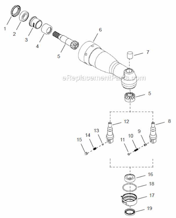 Page D Diagram and Parts List for 48CAE15AL3B  Cleco Ratchet