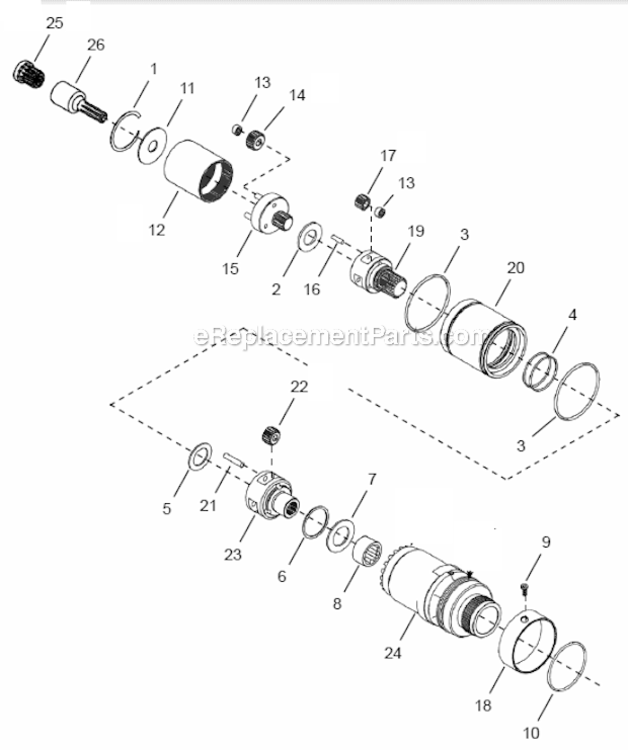 Page C Diagram and Parts List for 48CAE230S461  Cleco Ratchet
