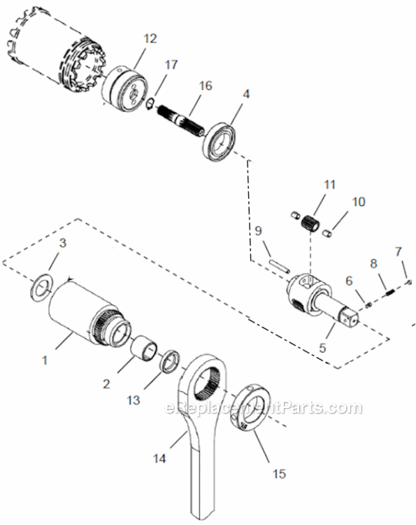 Page E Diagram and Parts List for 48CPE65D4  Cleco Ratchet