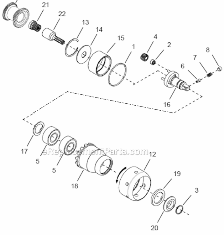 Page C Diagram and Parts List for 48CSE12D2  Cleco Ratchet