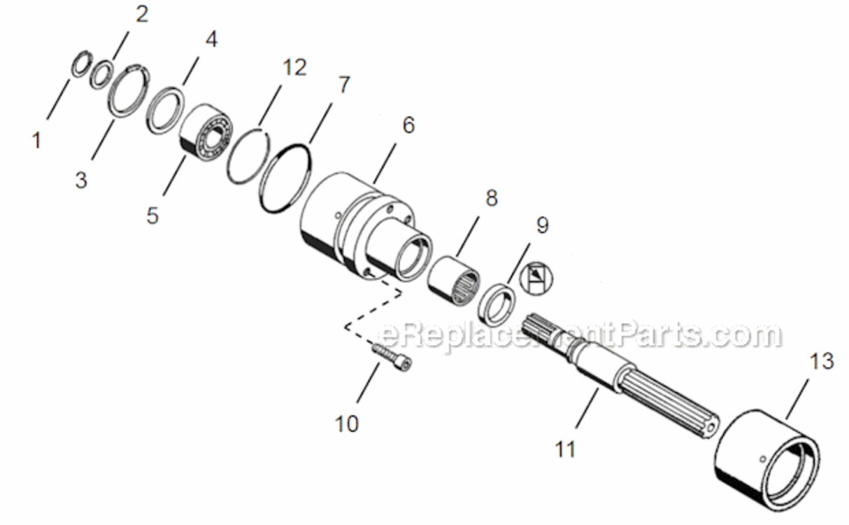Page E Diagram and Parts List for 48CSE2503ZA  Cleco Ratchet
