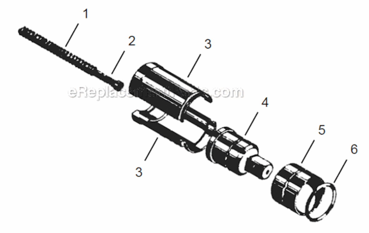Page F Diagram and Parts List for 48CSE2503ZA  Cleco Ratchet