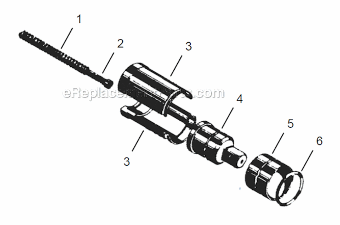 Page E Diagram and Parts List for 48CSE361ZA  Cleco Ratchet
