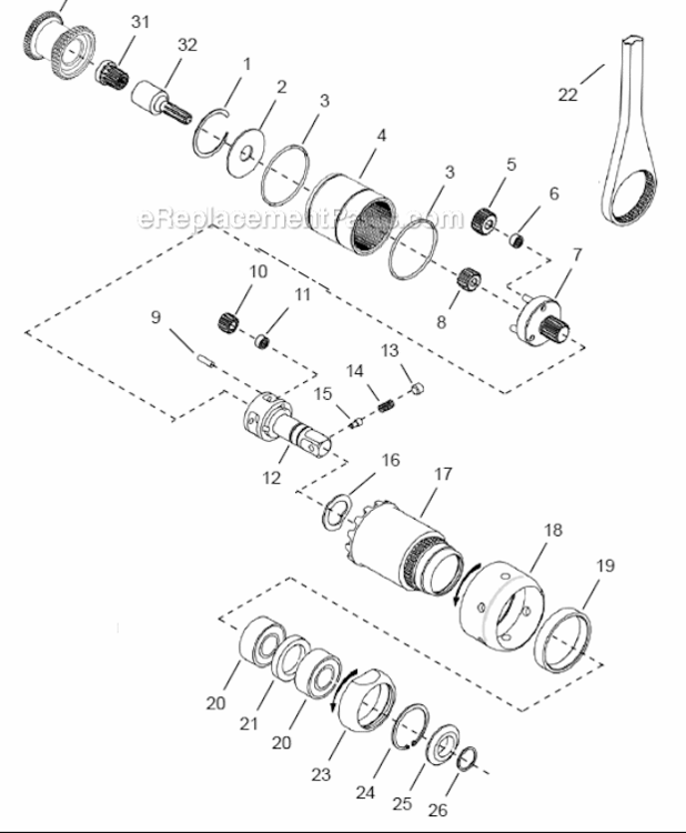 Page C Diagram and Parts List for 48CSE48D3  Cleco Ratchet