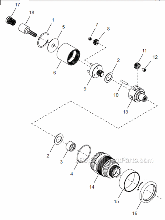 Page C Diagram and Parts List for 48EA105AH4B  Cleco Ratchet