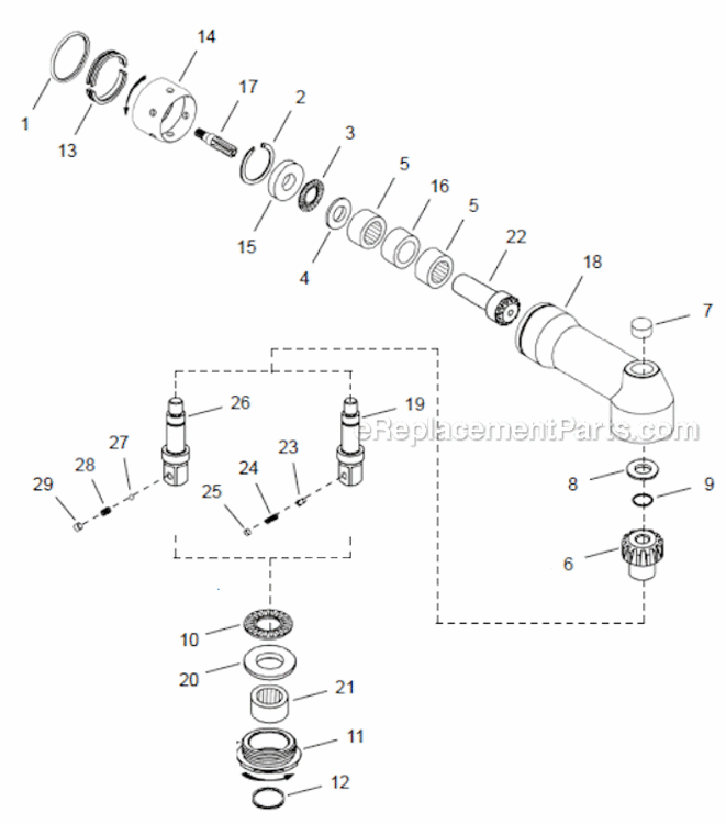 Page E Diagram and Parts List for 48EA105AH4  Cleco Ratchet