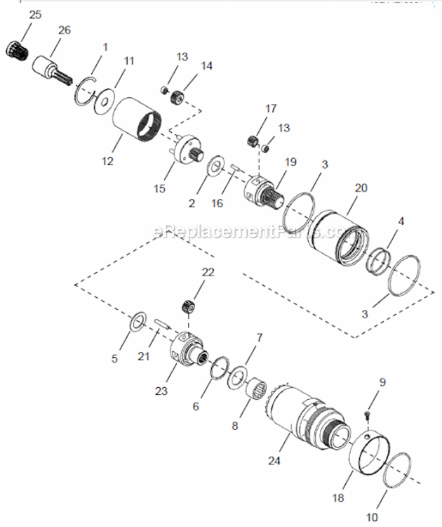 Page C Diagram and Parts List for 48EA175AX6  Cleco Ratchet