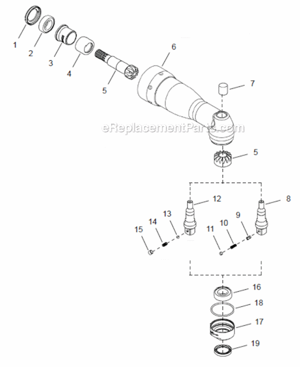 Page D Diagram and Parts List for 48EA28AL3  Cleco Ratchet