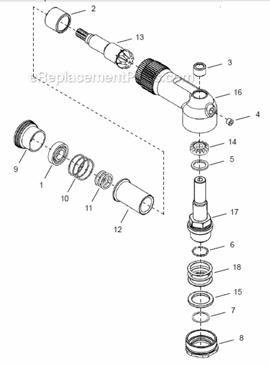Page E Diagram and Parts List for 48EA52F2  Cleco Ratchet