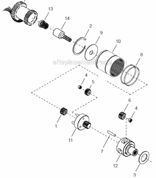 Page C Diagram and Parts List for 48EAE52S231  Cleco Ratchet