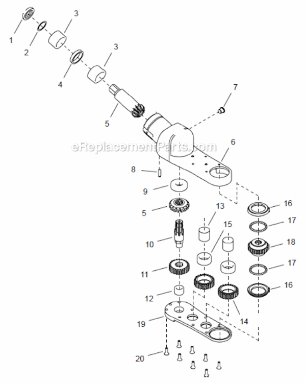 Page E Diagram and Parts List for 48EC30C1  Cleco Ratchet