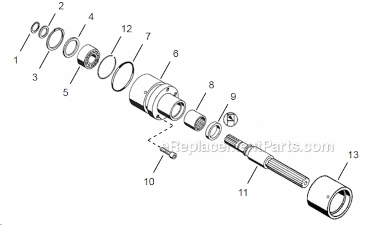 Page E Diagram and Parts List for 48ES1653ZA  Cleco Ratchet