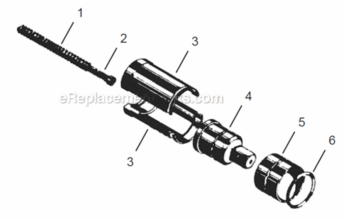Page F Diagram and Parts List for 48ES1653ZA  Cleco Ratchet