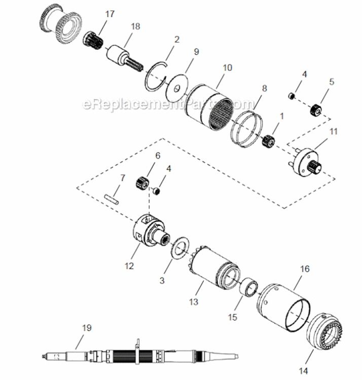 Page C Diagram and Parts List for 48ES271ZA  Cleco Ratchet
