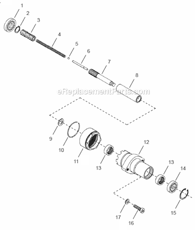 Page D Diagram and Parts List for 48ESE12ZA  Cleco Ratchet