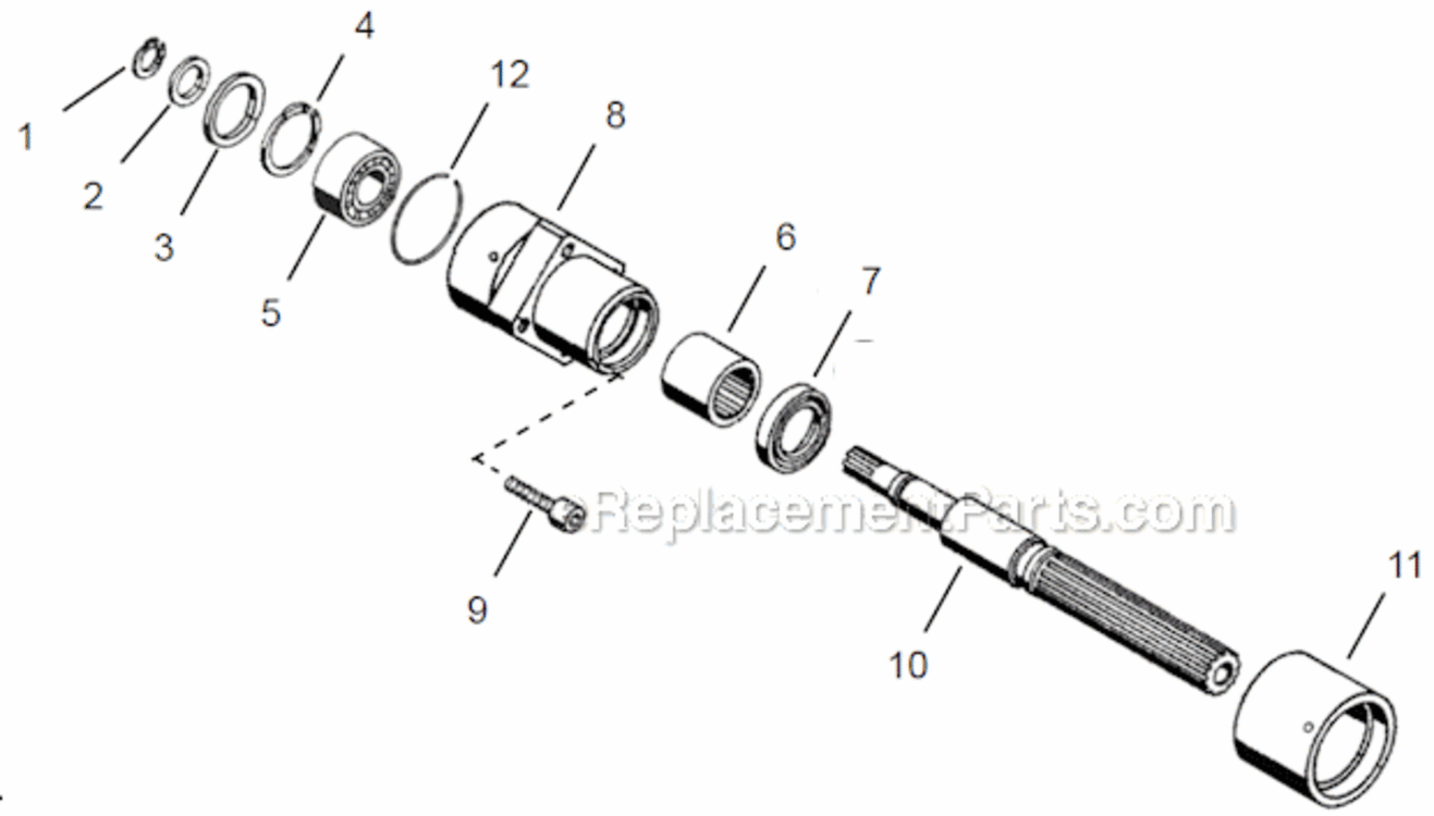 Page E Diagram and Parts List for 48ESE1502ZA  Cleco Ratchet