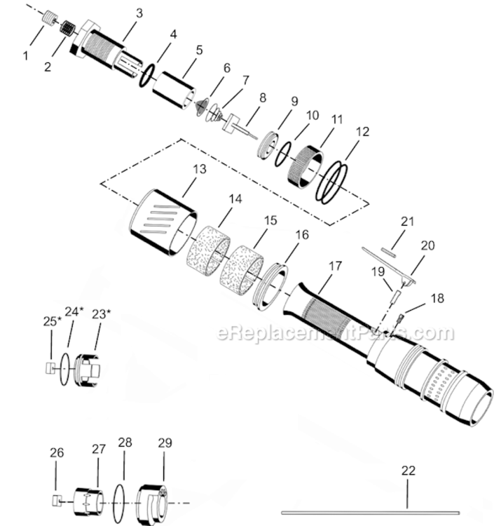 Page A Diagram and Parts List for 55NL-3T-4  Cleco Ratchet