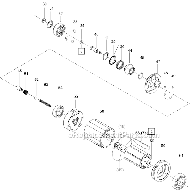 Page B Diagram and Parts List for 55PTHD603  Cleco Ratchet