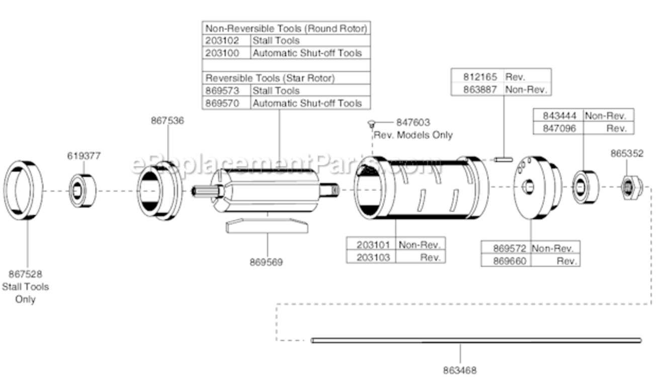 Page C Diagram and Parts List for 55RNAL-2-4  Cleco Ratchet