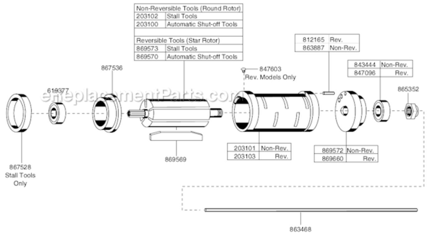 Page C Diagram and Parts List for 55RNAL-3-4  Cleco Ratchet