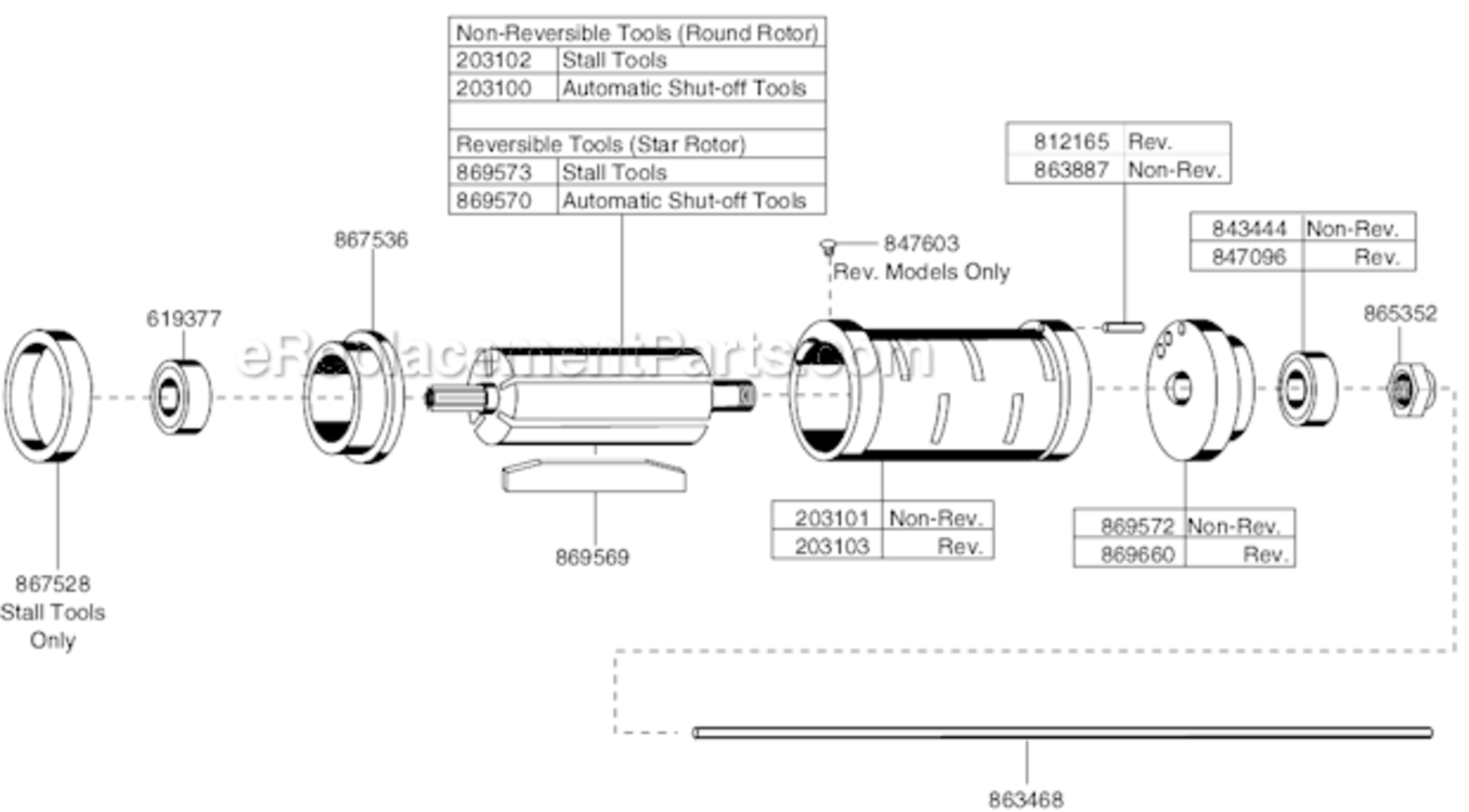Page C Diagram and Parts List for 55RNAL-4-4  Cleco Ratchet