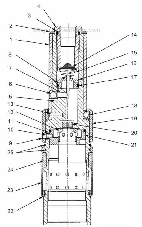 Page B Diagram and Parts List for 55RNL-2T-4  Cleco Ratchet