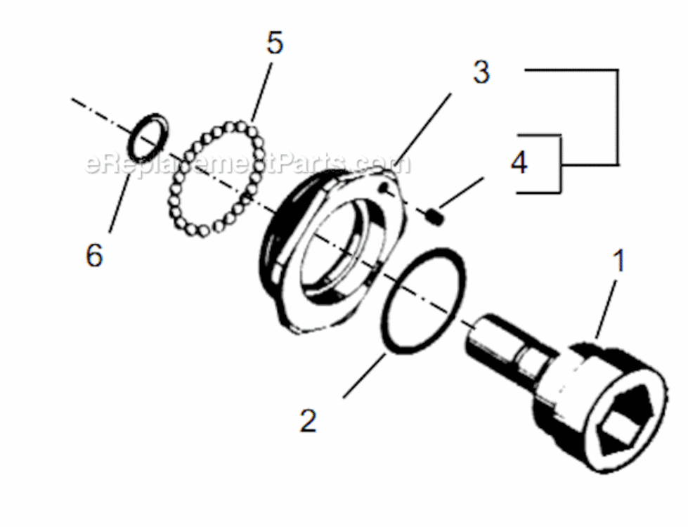 Page T Diagram and Parts List for 55RNL-2T-4  Cleco Ratchet