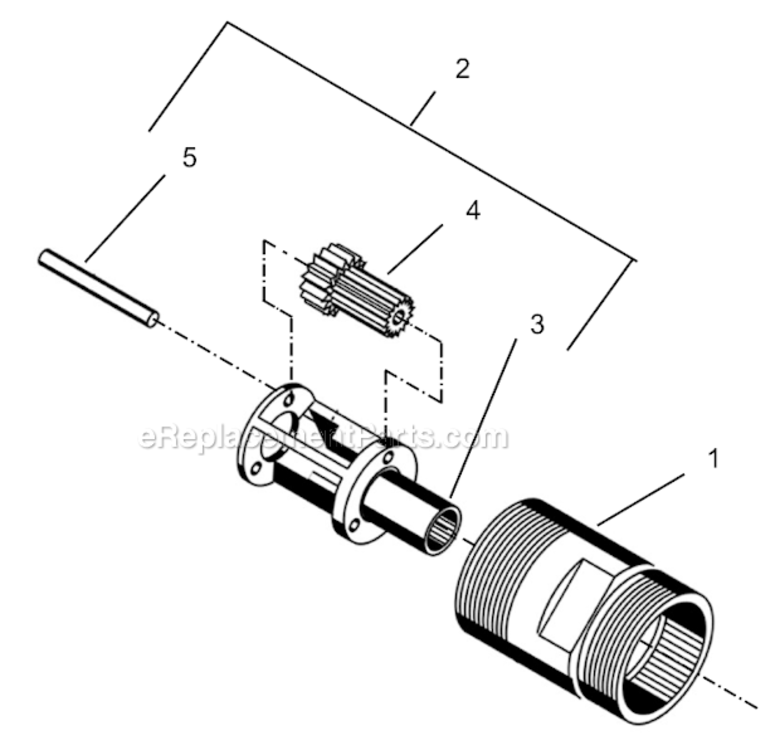 Page G Diagram and Parts List for 55RNL-2T-4  Cleco Ratchet