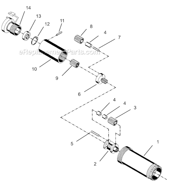 Page I Diagram and Parts List for 55RNL-2T-4  Cleco Ratchet