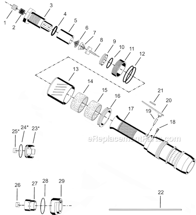 Page A Diagram and Parts List for 55RNL-3T-4  Cleco Ratchet