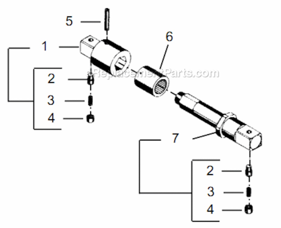 Page Q Diagram and Parts List for 55RNL-3T-4  Cleco Ratchet