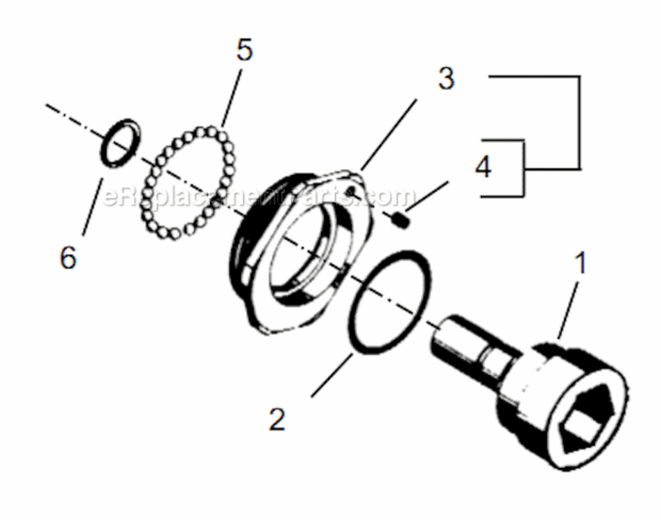 Page T Diagram and Parts List for 55RNL-3T-4  Cleco Ratchet
