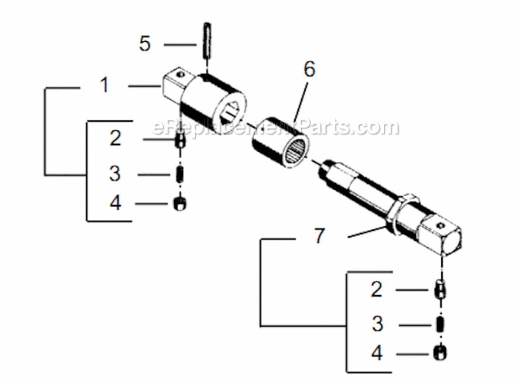 Page Q Diagram and Parts List for 55RNL-7T-4  Cleco Ratchet