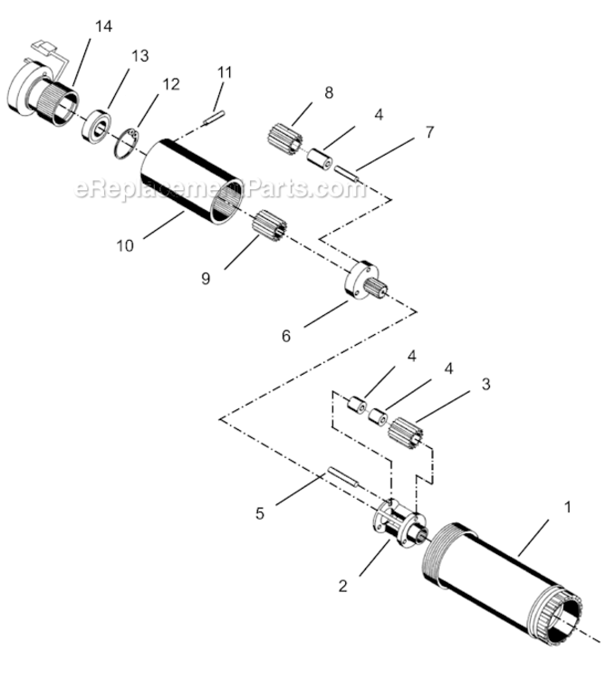 Page I Diagram and Parts List for 55RNL-7T-4  Cleco Ratchet