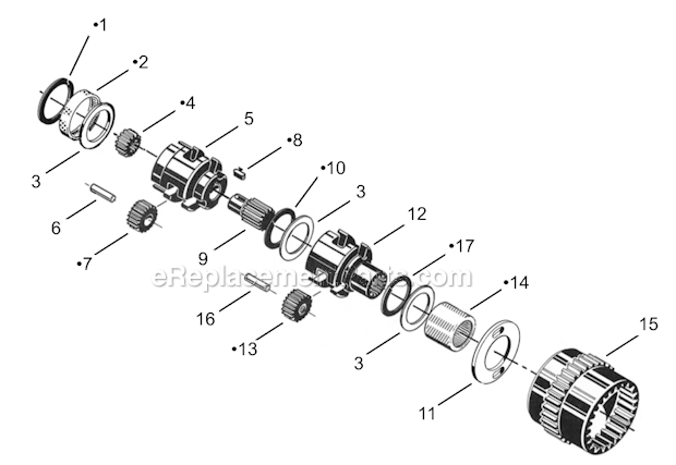 Page B Diagram and Parts List for 60R203M  Cleco Power Motor