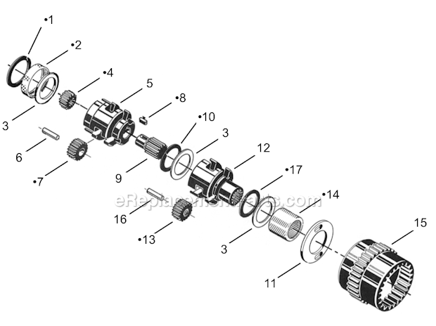 Page B Diagram and Parts List for 60R204M  Cleco Power Motor