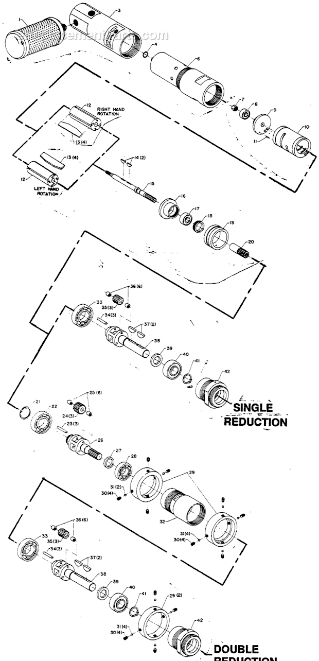 Page A Diagram and Parts List for 61MFN914M  Cleco Power Motor