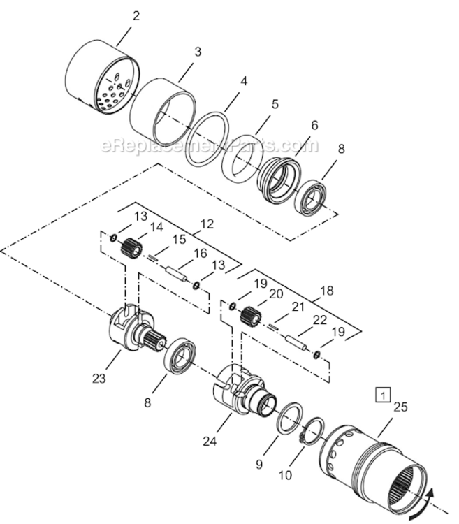Page C Diagram and Parts List for 64TTS55D4  Cleco Ratchet