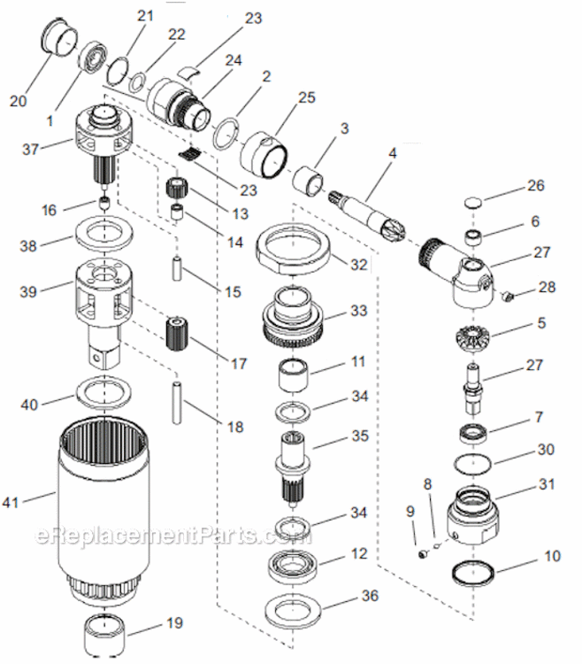 Page D Diagram and Parts List for 67EA1700AH8  Cleco Ratchet
