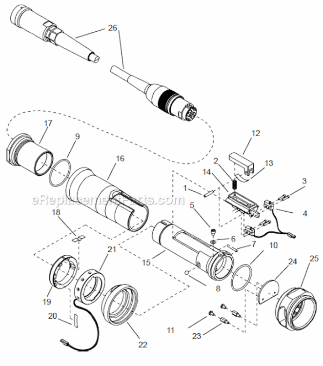Page B Diagram and Parts List for 67EA210S461  Cleco Ratchet