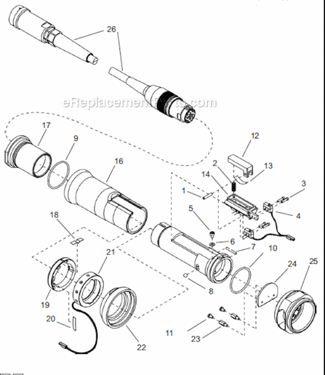 Page B Diagram and Parts List for 67EA460AM6  Cleco Ratchet