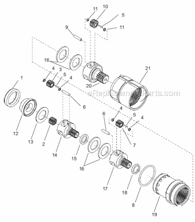 Page C Diagram and Parts List for 67EA460AM6  Cleco Ratchet