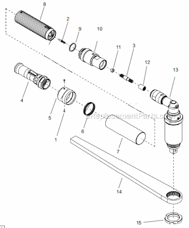 Page A Diagram and Parts List for 67EA860AH8  Cleco Ratchet