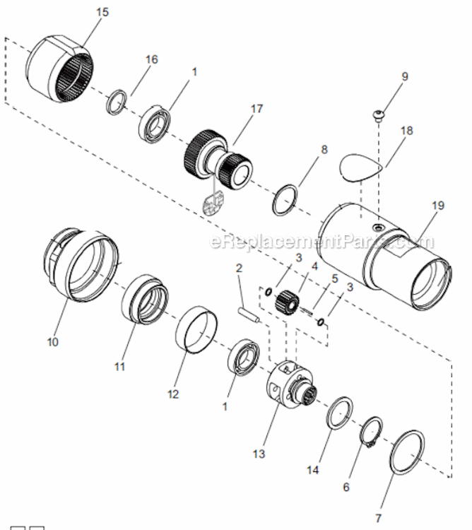 Page C Diagram and Parts List for 67EA860AH8  Cleco Ratchet
